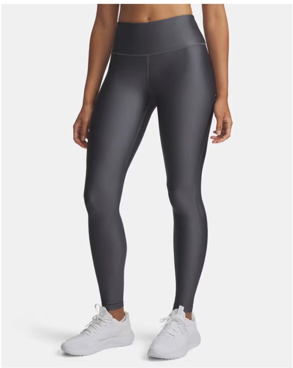 Under armour tech hirise leggings-pantalones deportivos grises para mujer - castlerock - negro