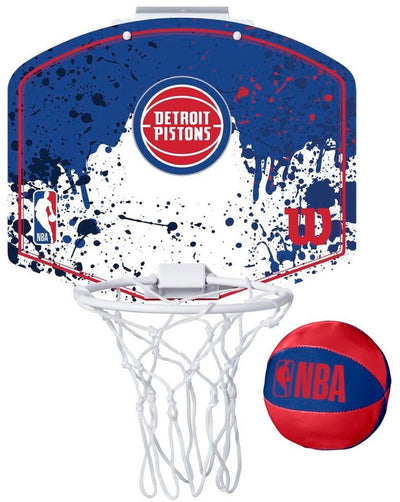 Set Wilson Team Mini Hoop NBA Pistoni con pallina e mini tabellone da basket multicolore