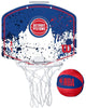 Set Wilson Team Mini Hoop NBA Pistoni con pallina e mini tabellone da basket multicolore