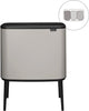 Brabantia bo touch bin prullenbak - 3 x 11 liter - afvalscheiding - soft grey