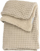Coperta per culla Meyco Baby Waffle Teddy - sabbia - 75x100 cm - 2.0 tog
