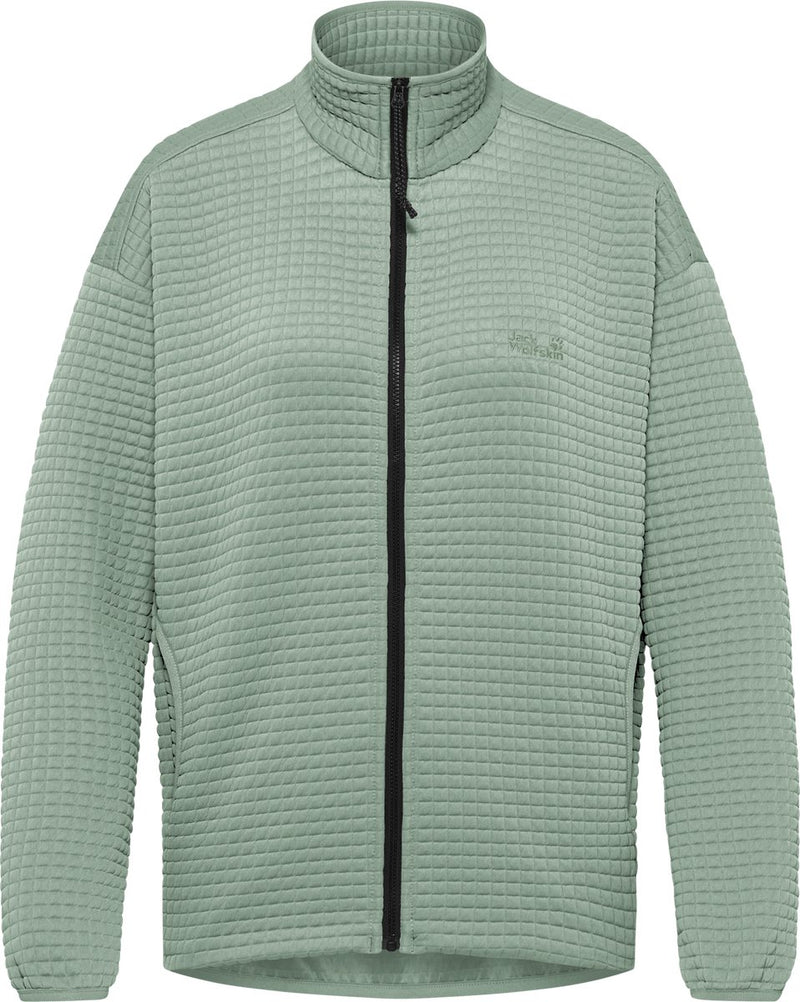 Giacca in pile Jack wolfskin Mogari da donna - pile da donna con cerniera lunga - zinnia verde