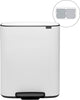 Brabantia bo prullenbak - 2 x 30 liter - afvalscheiding - white