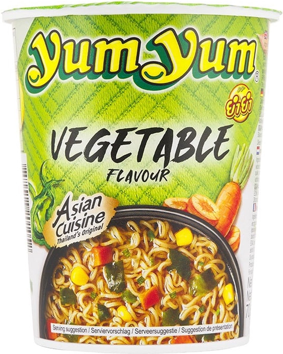Yum yum cup groenten noedels - 12x70 g- voordeelverpakking