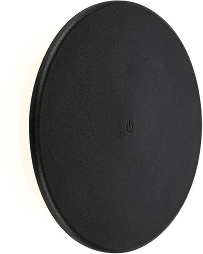 B.k.licht briloner – lampada da parete per esterni ricaricabile – USB-C – dimmerabile – luce bianca calda – nera – ø25