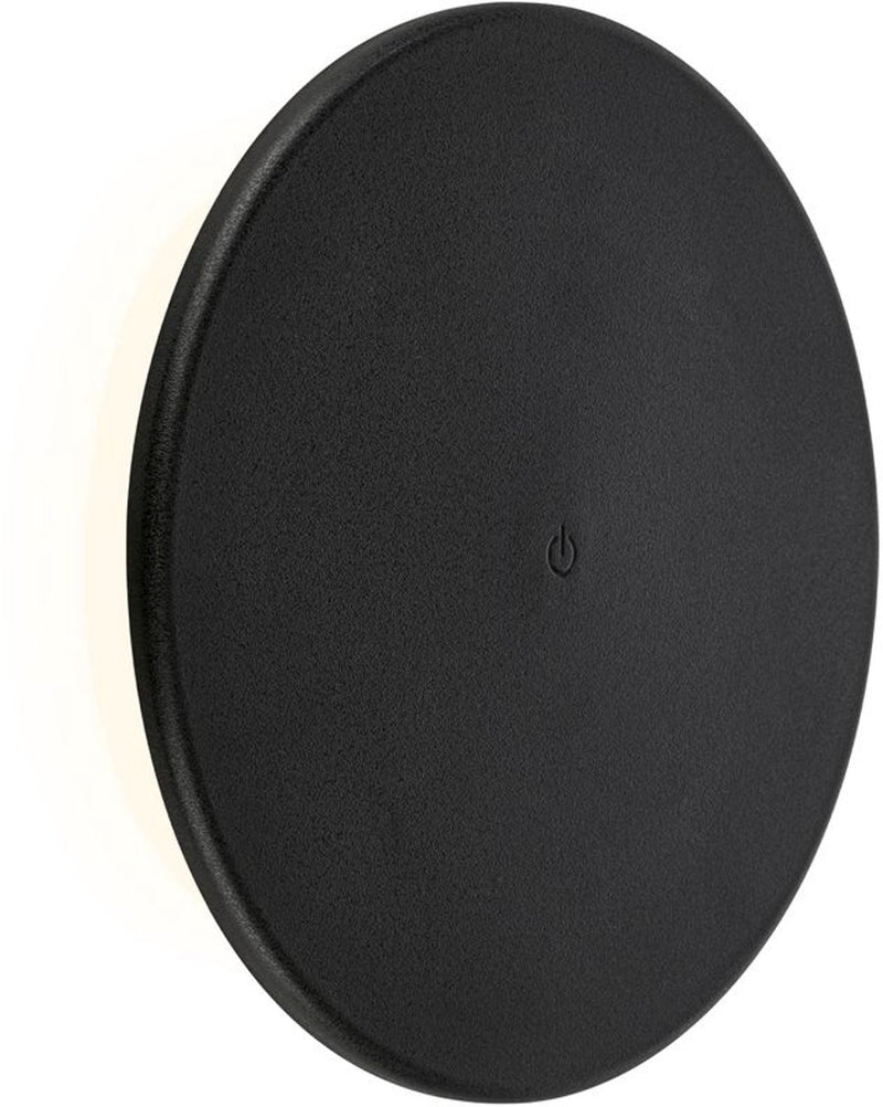 B.k.licht briloner – aplique de exterior recargable – USB-C – regulable – luz blanca cálida – negro – ø25