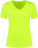 Rogelli promo hardloopshirt dames - korte mouwen - fluorgeel - xl