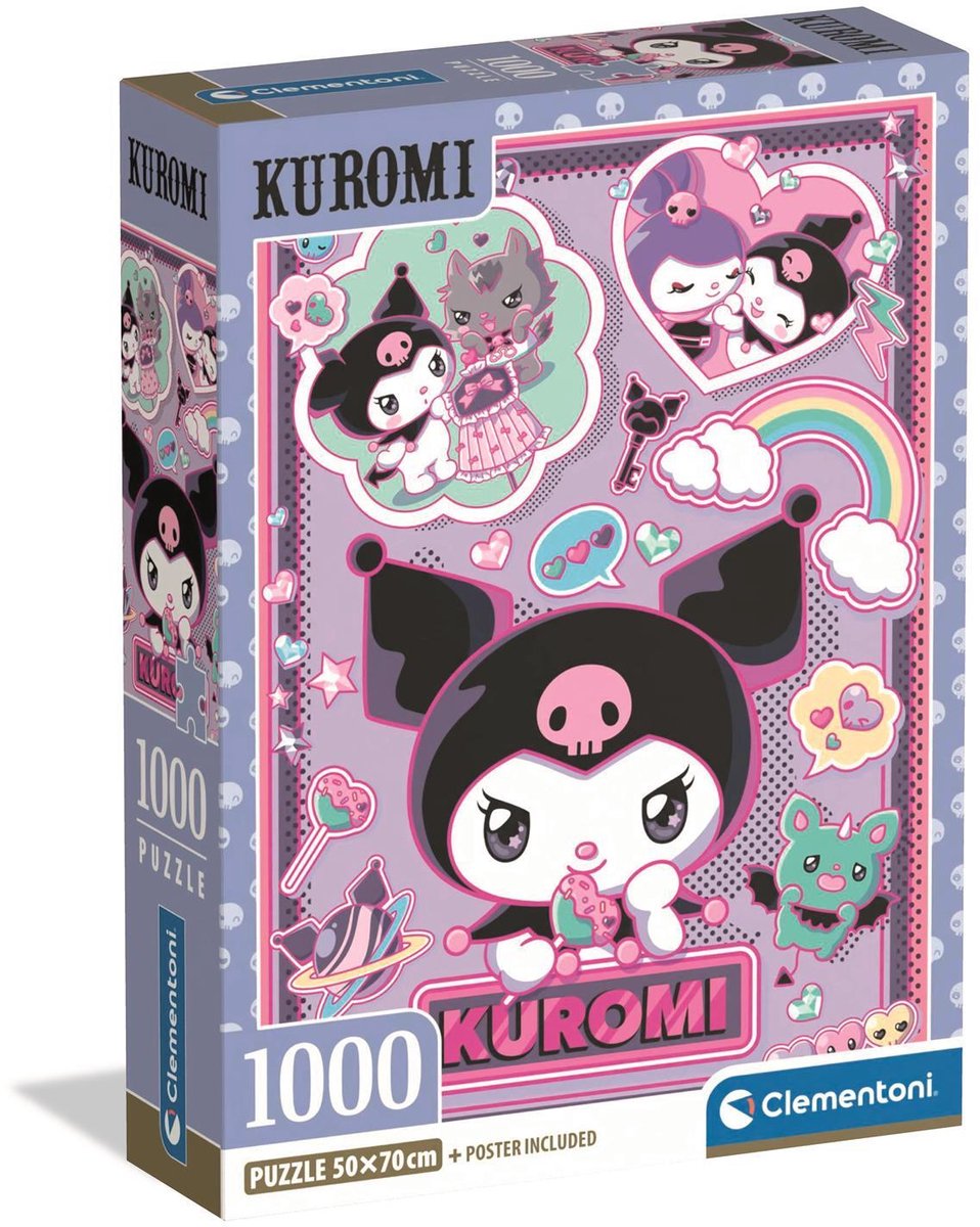 Clementoni puzzle kuromi 1000 piezas anime adultos.