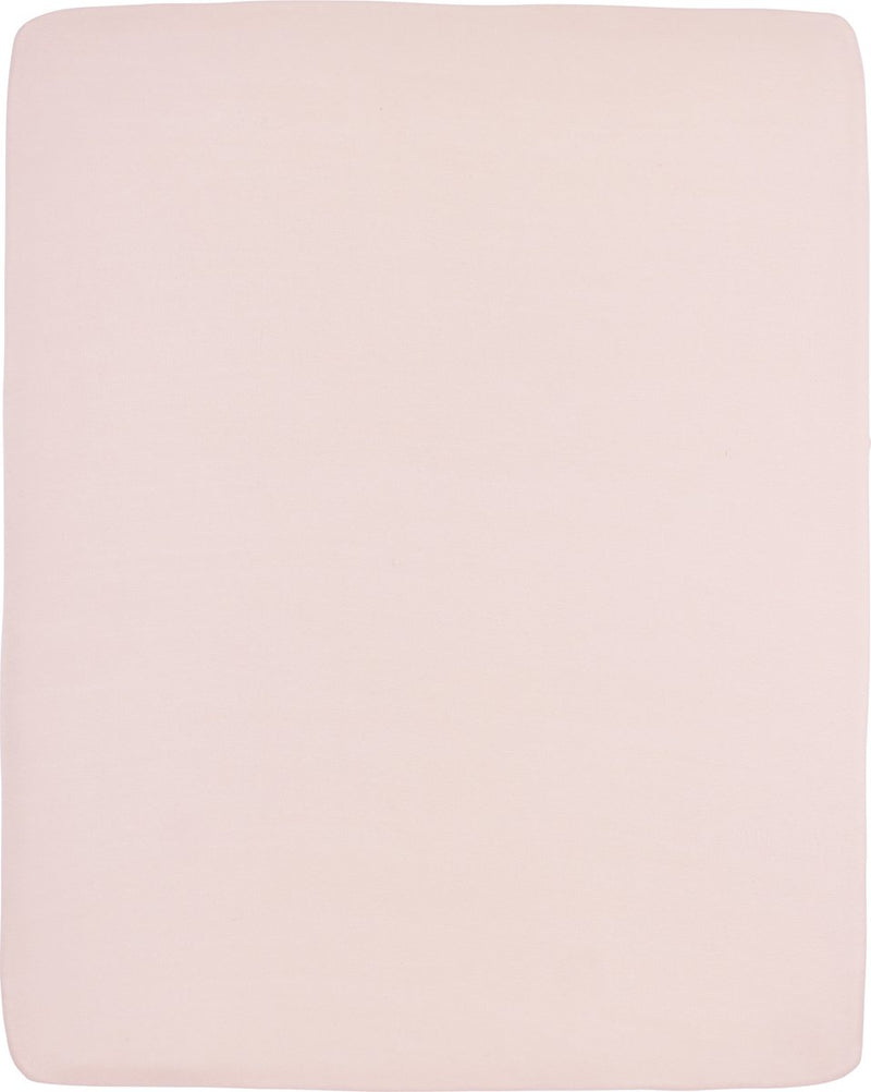 Meyco baby uni sábana ajustable colchón para parque infantil - rosa suave - 75x95cm