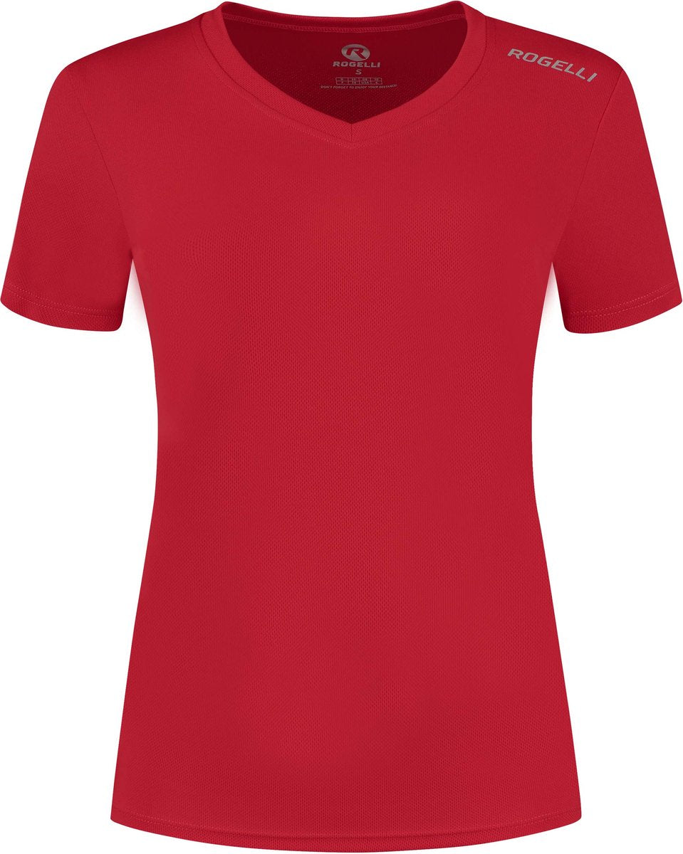 Maglia running promozionale Rogelli donna - maniche corte - rossa - s