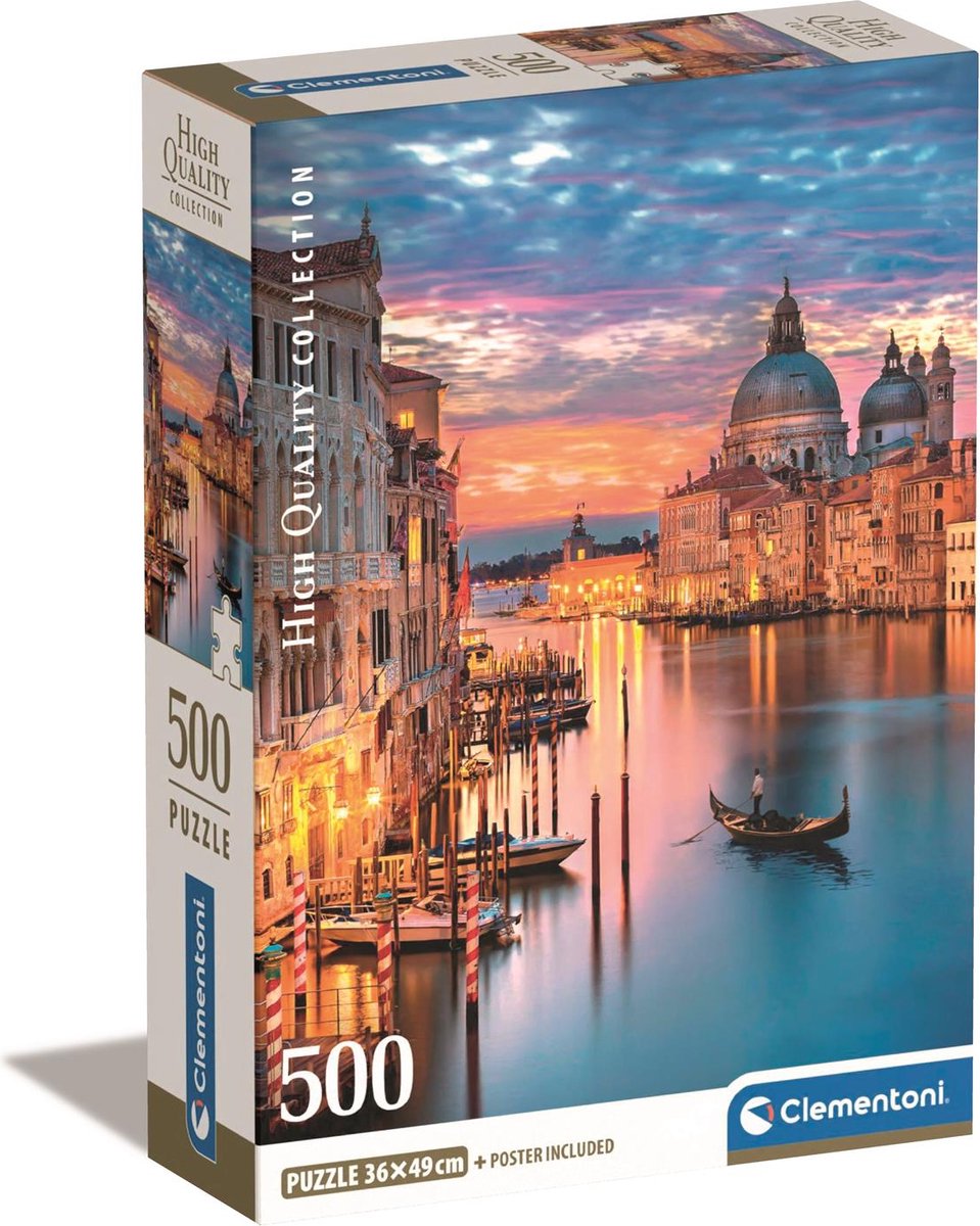 Clementoni - puzzel - 500 stukjes - venetiã« - puzzel voor volwassenen - high quality collection