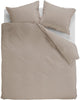 Ambiante cotton uni dekbedovertrek - effen - lits-jumeaux xl - 260x200 220 - taupe