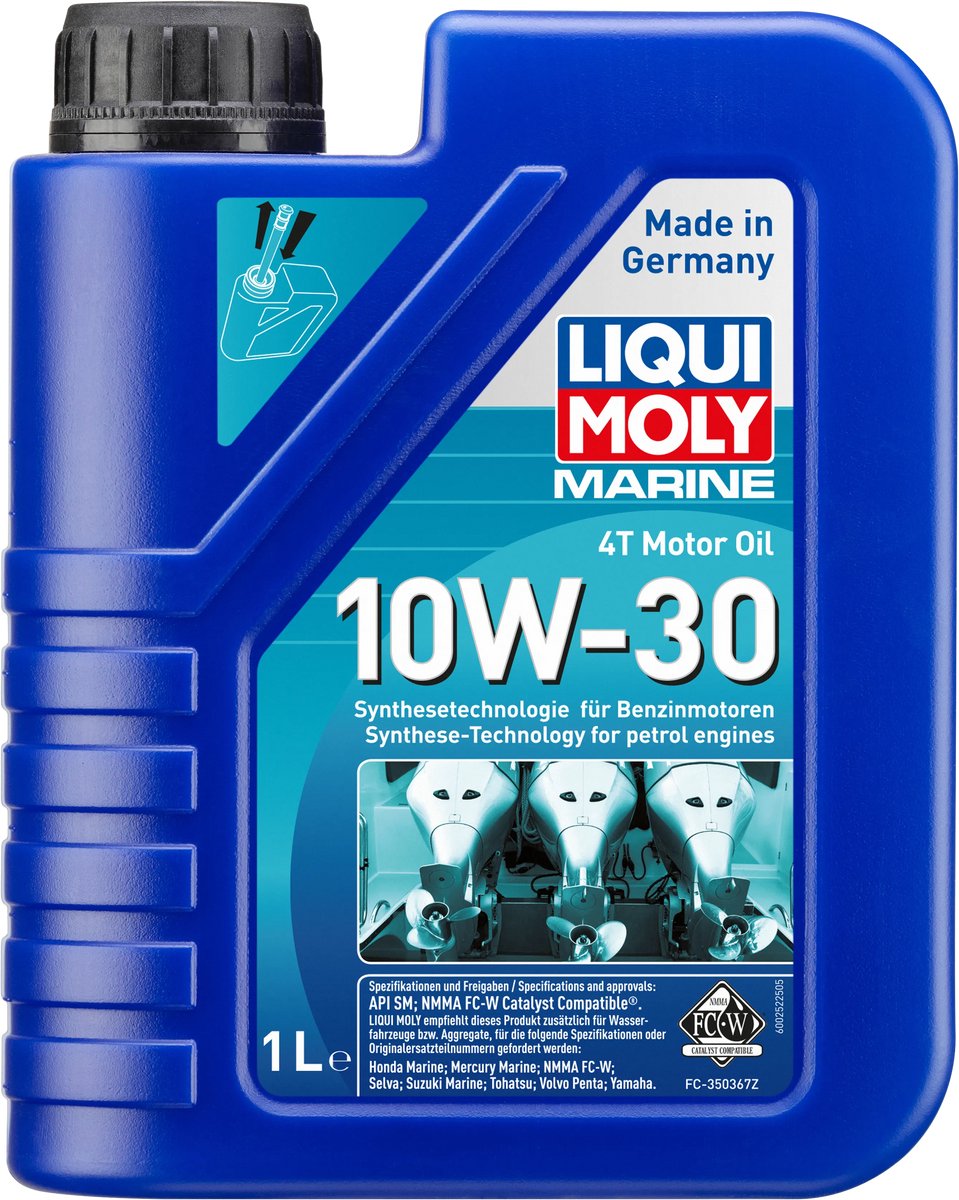 Aceite de motor liqui moly marine 4t 10w30 1 litro