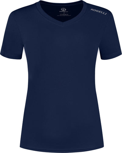 Camiseta deportiva Rogelli de manga corta para mujer - camiseta para correr - azul - talla xxl