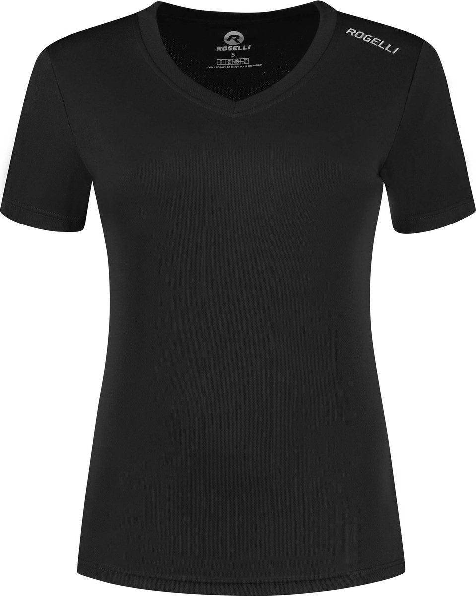 Maglia running promozionale Rogelli donna - maniche corte - nera - l