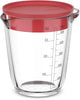 Misurino in vetro Mepal con coperchio chef it - 500 ml - indicazione misura - lavastoviglie -. adatto al microonde e al forno, utensili da forno, corallo