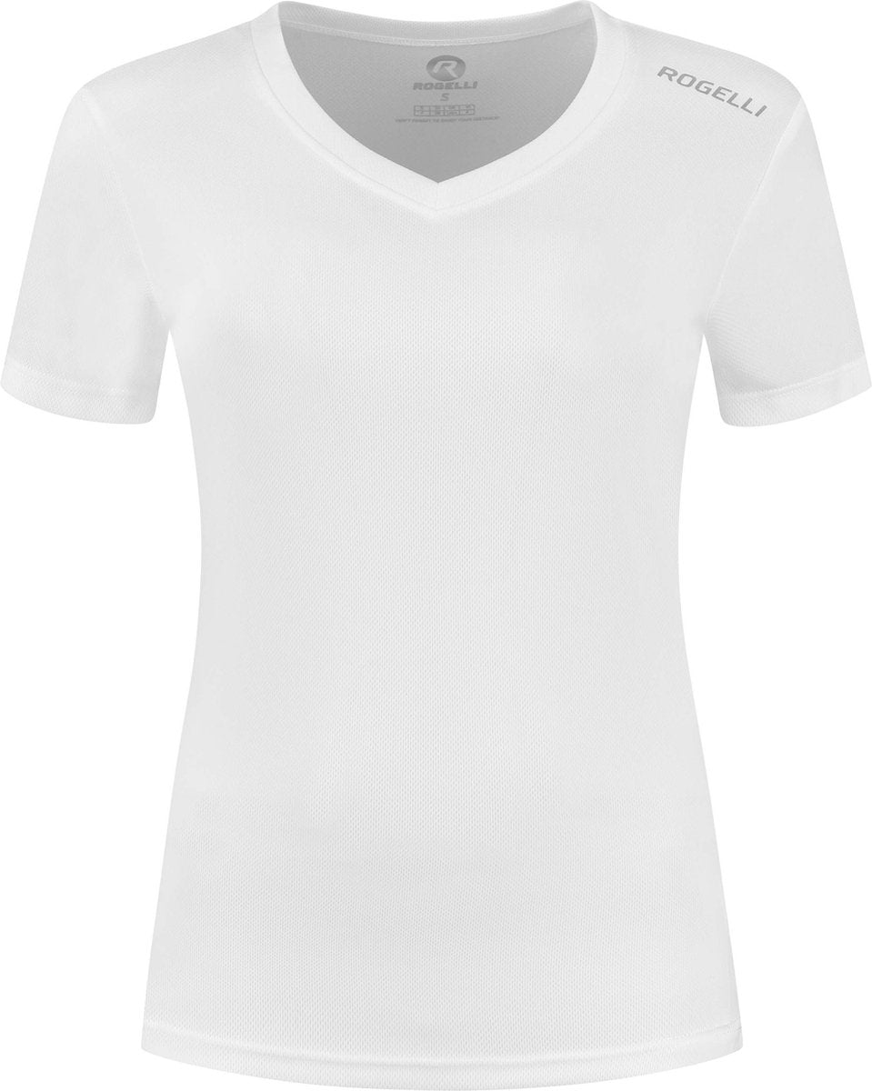 Maglia running promozionale Rogelli donna - maniche corte - bianco - m