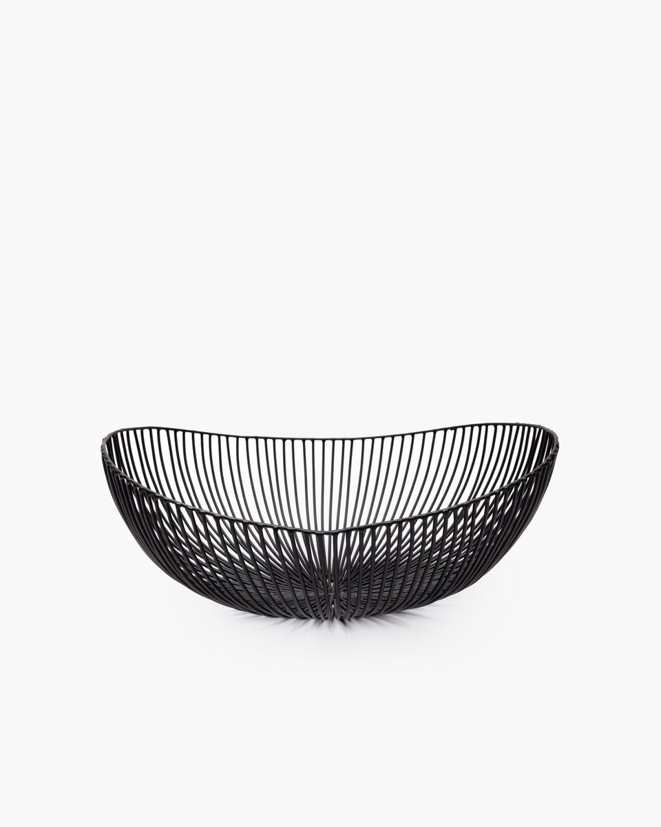 Serax - antonino sciortino catu - cestino l - nero - ferro - 20 ø - h 14cm