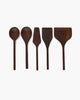 Serax - pascale naessens pure - kitchen utensils - dark brown - 5 pieces