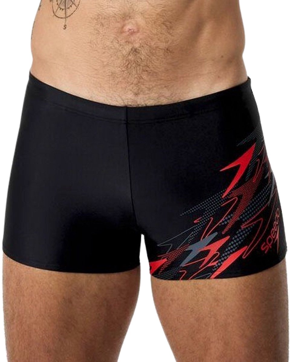 Speedo medley logo aquashort heren sportzwembroek - blauw rood