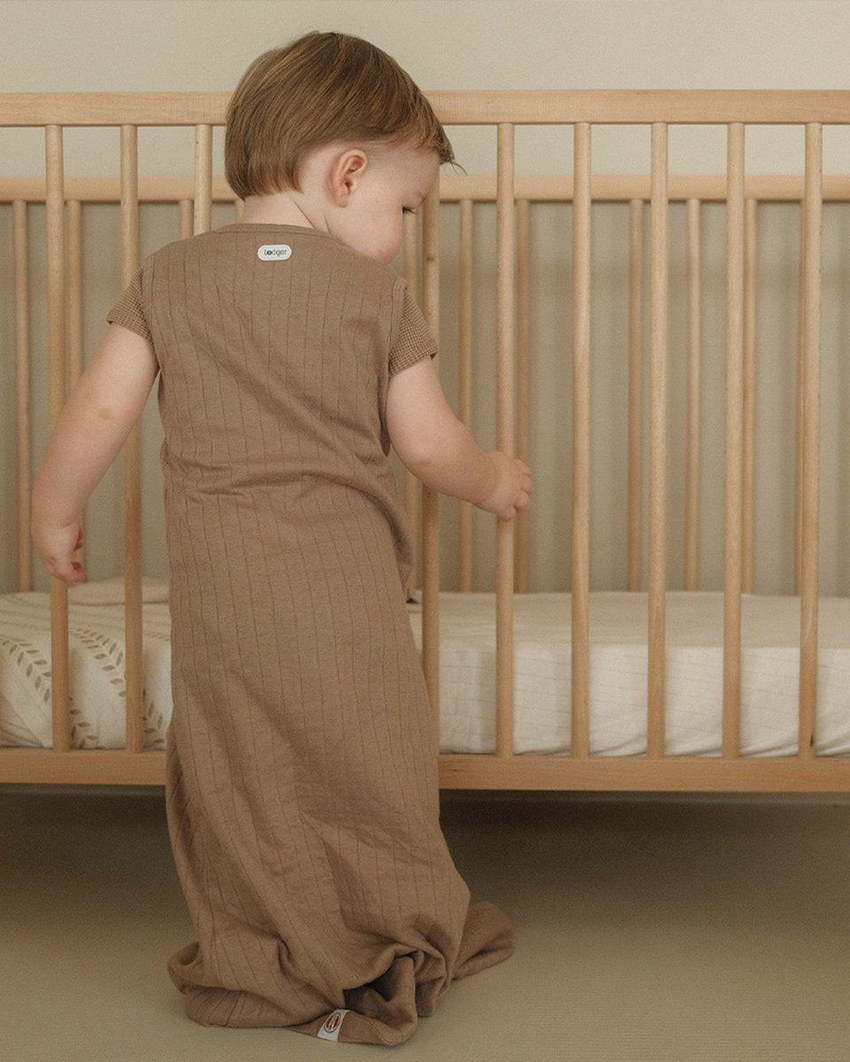 Lodger hopper - saco de dormir hidrofílico bebé - marrón - 0,3 tog - 98 cm - algodón orgánico - saco de dormir de verano saco de dormir para bebé