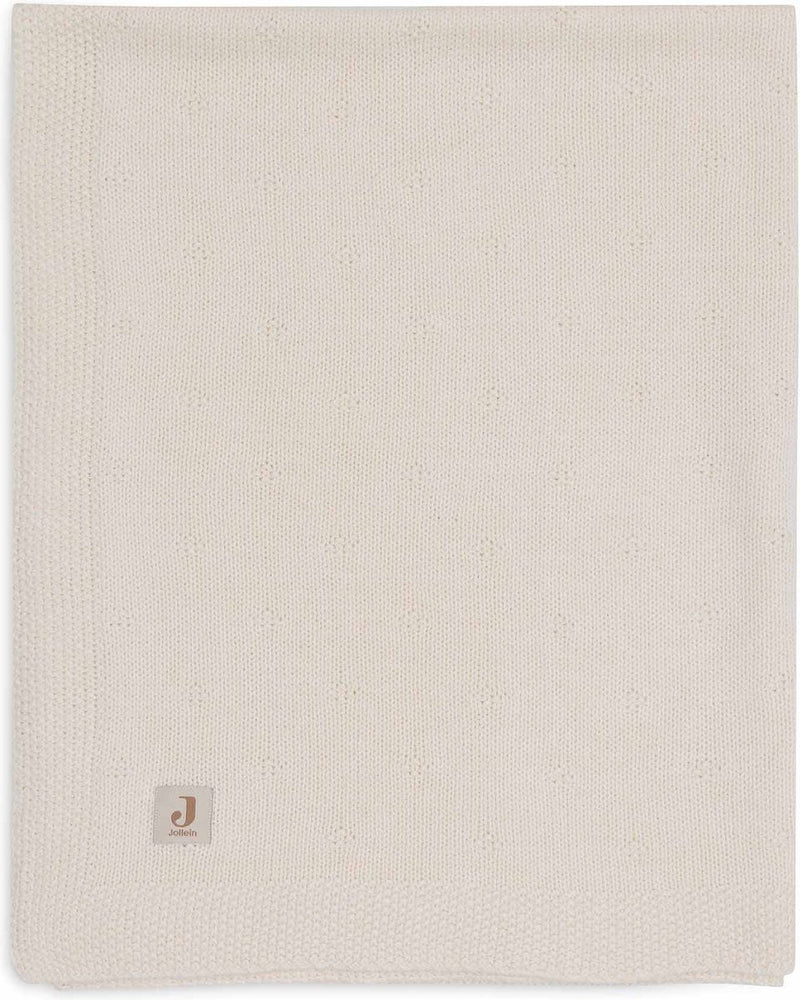 Jollein - coperta per lettino 75x100 cm - coperta per lettino, coperta per lettino, coperta per bambini - accogliente maglia avorio