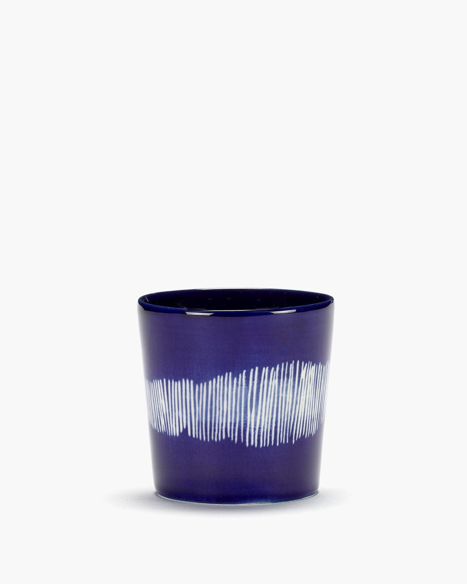 Serax - festa ottolenghi - tazzina caffè - blu scuro bianco - 7 ø - 25cl - 4 pezzi