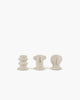 Serax - marie michielssen marie - candeliere - beige - 5 ø - h 6,5 cm - 3 pezzi