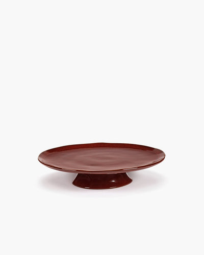 Serax - marie michielssen la mère - large plate on foot - venetian red - 30 ø