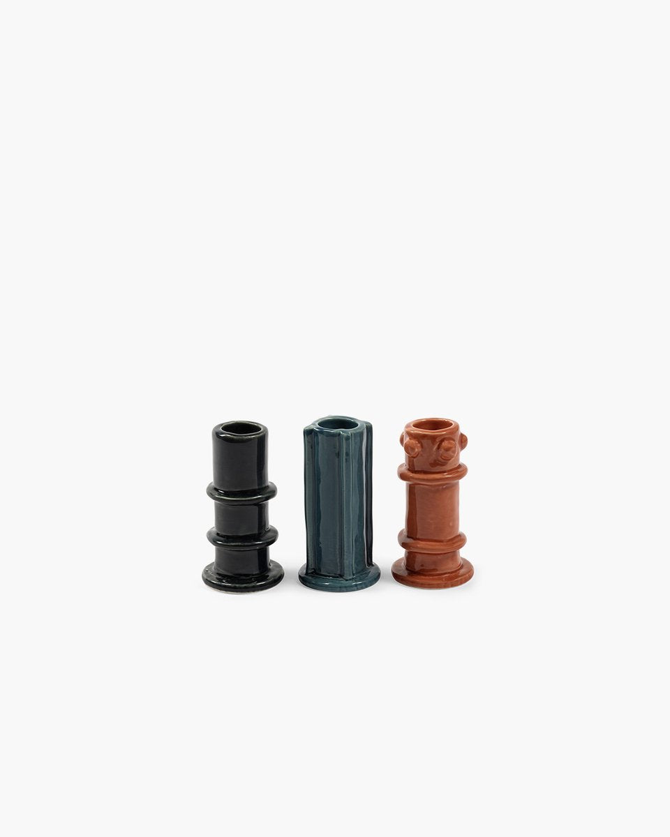 Serax - marie michielssen - surtido de candelabros - mezclar colores - 5 ø - 3 piezas