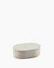 Serax - bertrand lejoly - cose - vaso ovale con coperchio l - beige - h 6,5 cm