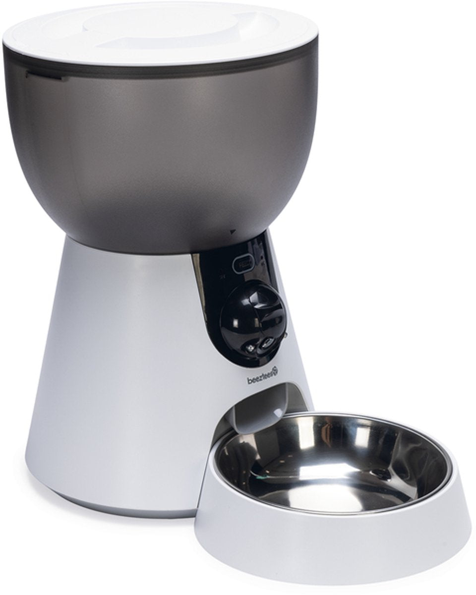 Beeztees cam comedero automático para gatos inteligente con cámara - comedero - blanco - 4 litros