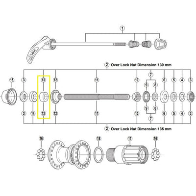 Shimano distance bus left 8 mm