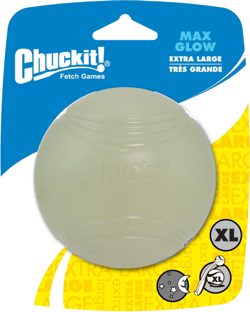 Chuckit Max Glow Bal Glow en la oscuridad