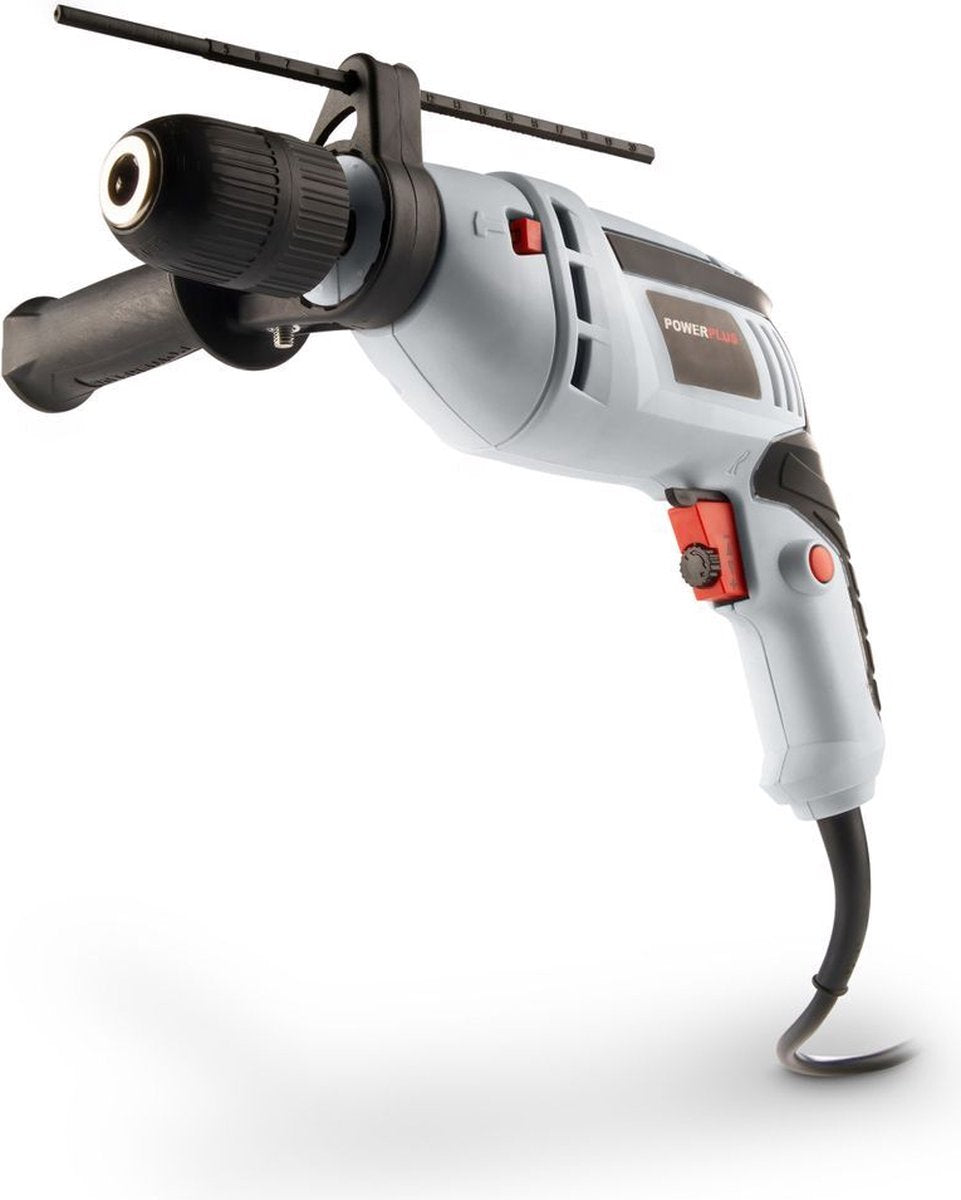 Trapano elettrico a percussione Powerplus POWC10200 - 2 in 1: trapani e martelli perforatori, trapano da 600 W, viti sinistra e destra