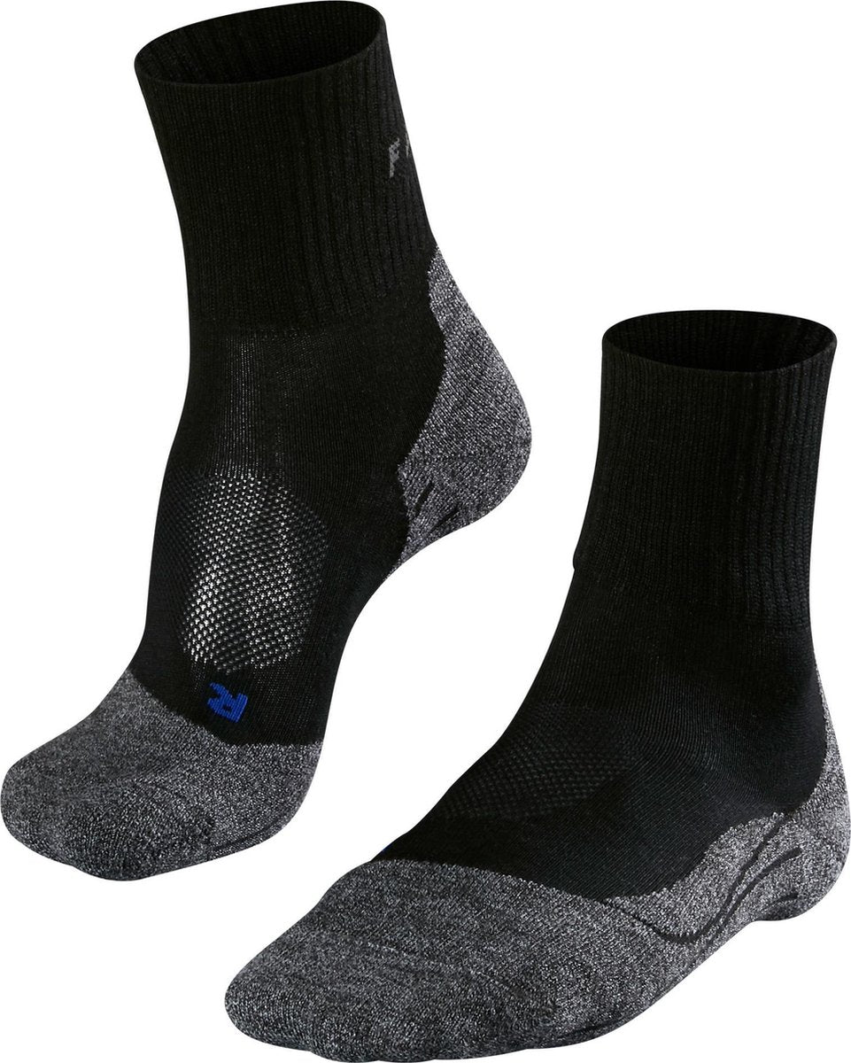 Falke tk2 cool short anti-blaar dik lyocell functioneel materiaal wandelsokken heren zwart - maat 46-48