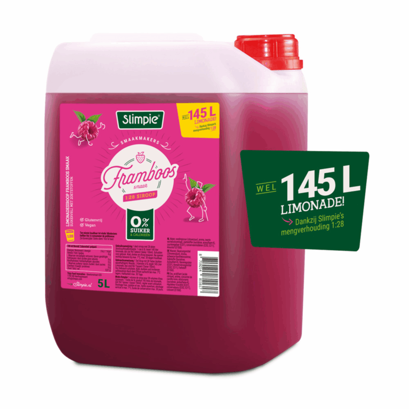 Slimpie sciroppo di limonata lampone senza zucchero lattina (5 litri)