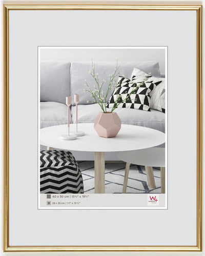 Walther galeria - cornice in plastica - misura foto 40x60 cm - oro metallizzato