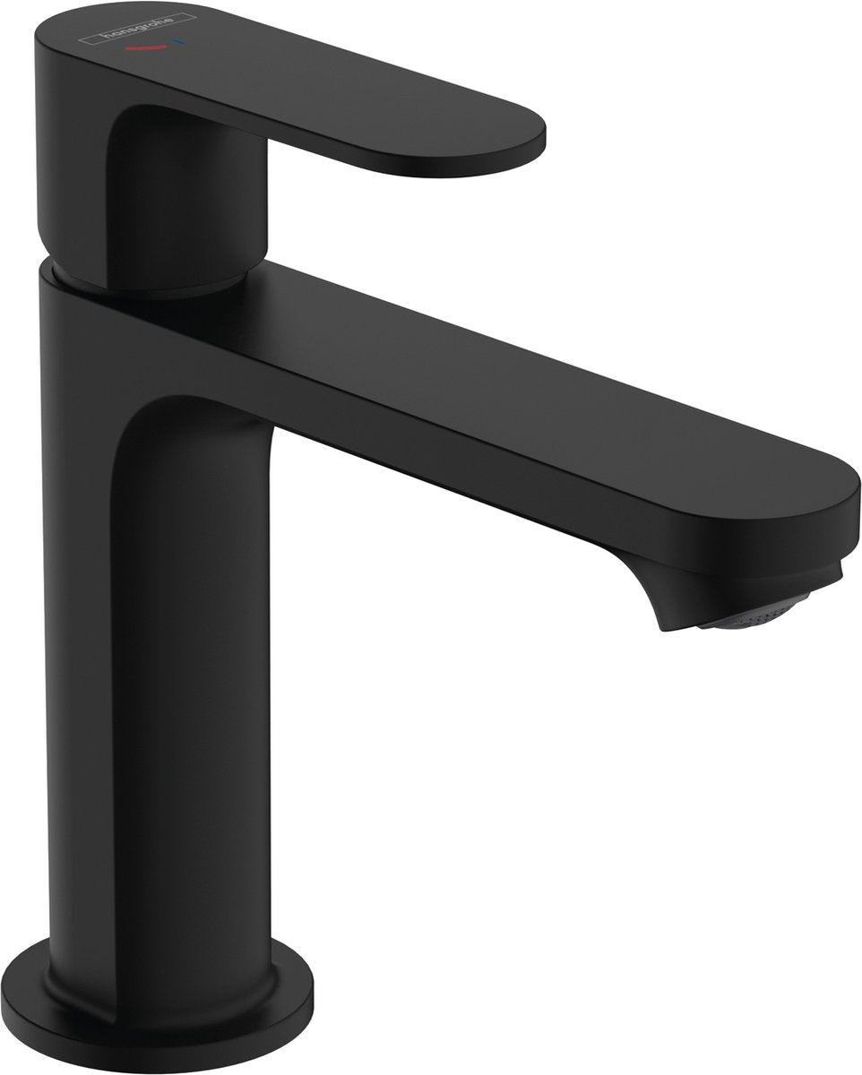 Hansgrohe rebris s - miscelatore lavabo - funzionamento monocomando - cool start risparmio energetico - ecosmart+ risparmio idrico - con scarico - dimensione 110 mm - nero opaco