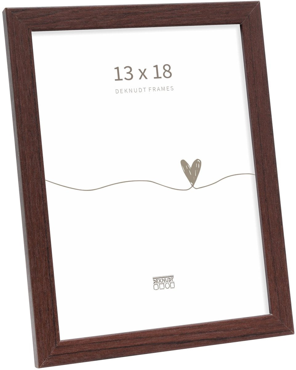 Cornice per foto Deknudt frames - marrone scuro - s44ch4 - per foto: 13x18 cm