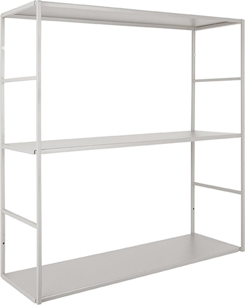 Present time scaffale da parete level - metallo grigio caldo opaco - 60x20x60cm - scandinavo