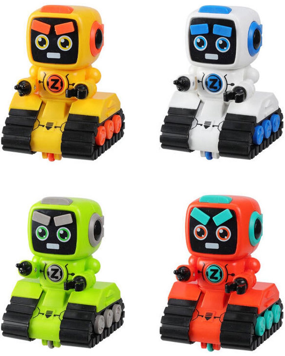Color de coche robot de fricción, 12 cm