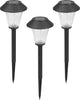 Luxform - st. tropez - lampade da giardino 3 pezzi - solari - 5 lumen - nere - alimentate da energia solare