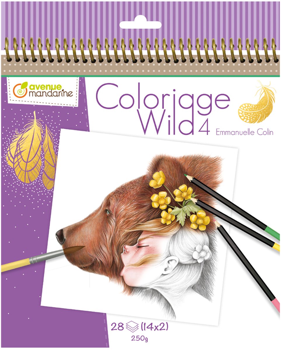 Avenue mandarine coloriage wild 4 - emmanuelle colin - libro da colorare per adulti