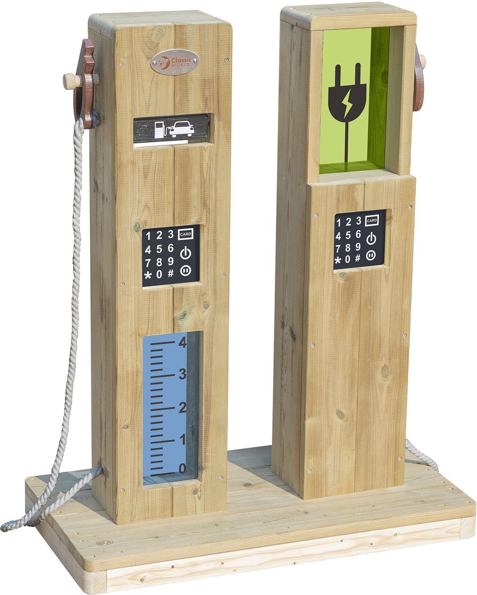 Classic World World World Wooden Outdoor Play Gas Station