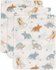 Jollein - salvietta idrofila per bambini - cotone - 3 pezzi - roarsome - salvietta per bambini, salviette idrofile -15x20 cm