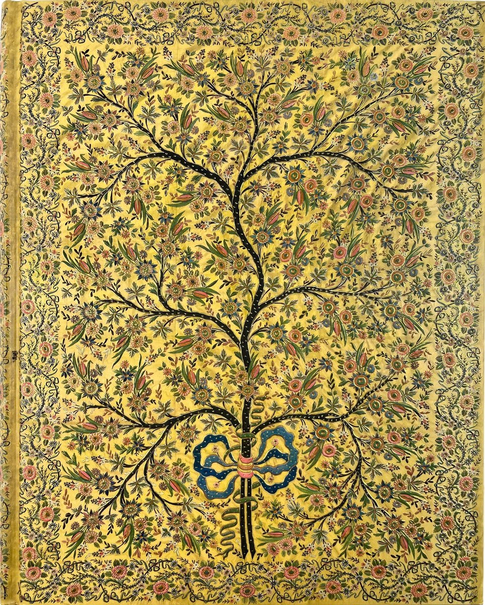 Cuaderno extragrande Peter Pauper - Árbol de la vida de seda - con cinta de lectura - 18x23 cm