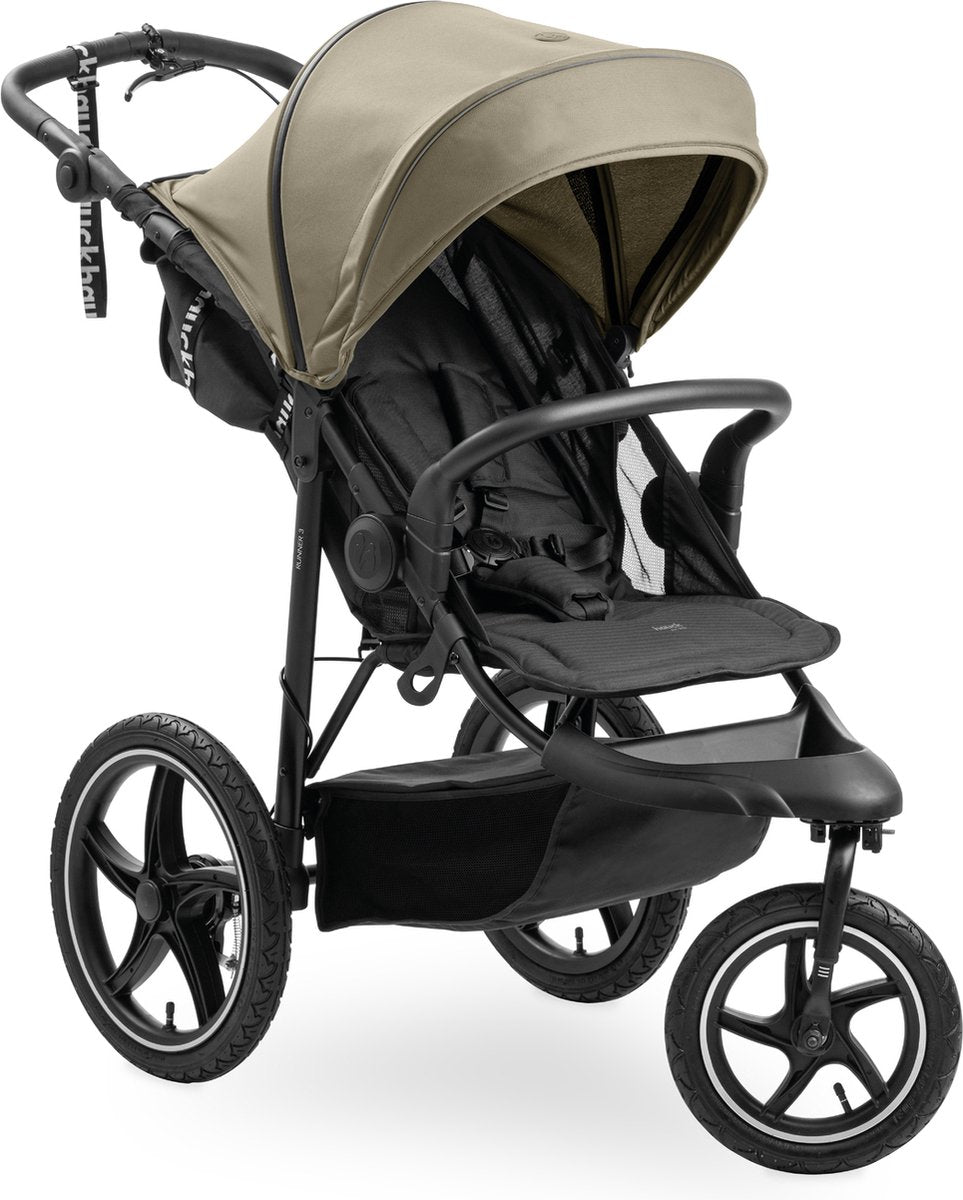 Hauck Runner 3 - passeggino - ruote pneumatiche XL - sospensione - oliva