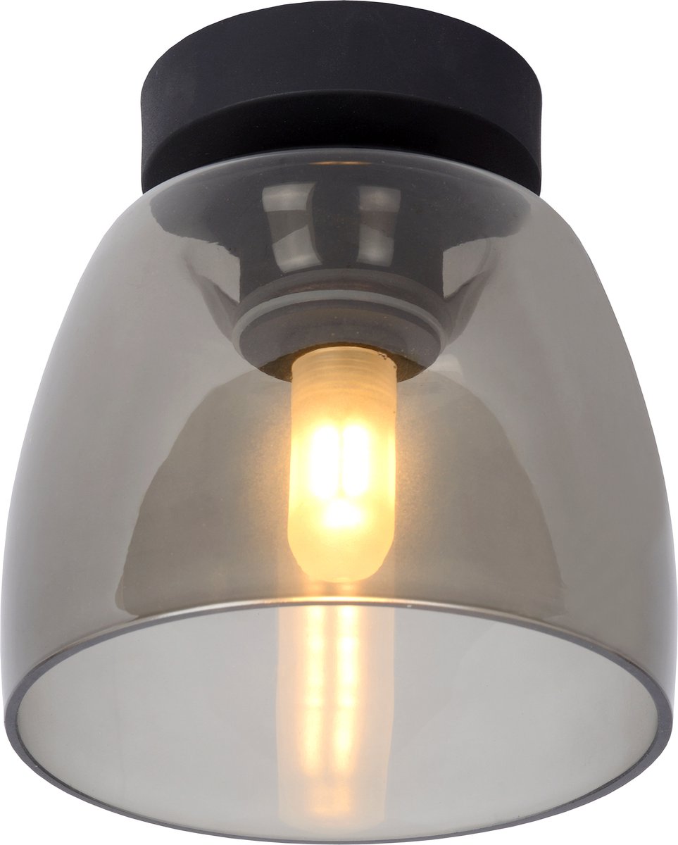 Lucide Tyler - lampada da soffitto (plafoniera) bagno - ø 16,1 cm - 1xg9 - ip44 - nero