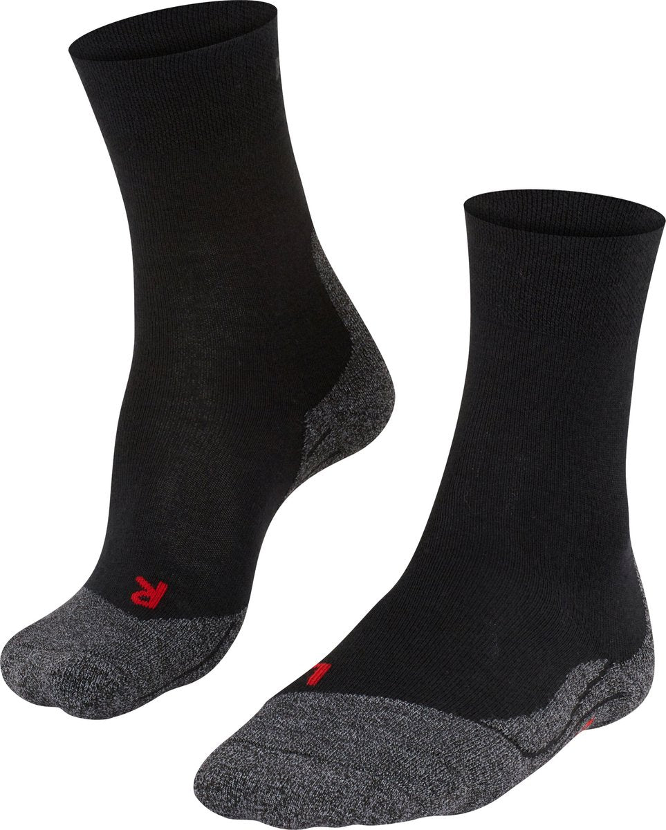 Falke tk2 sensitive anti-ampolla lana gruesa material funcional calcetines para caminar hombres negro - talla 46-48